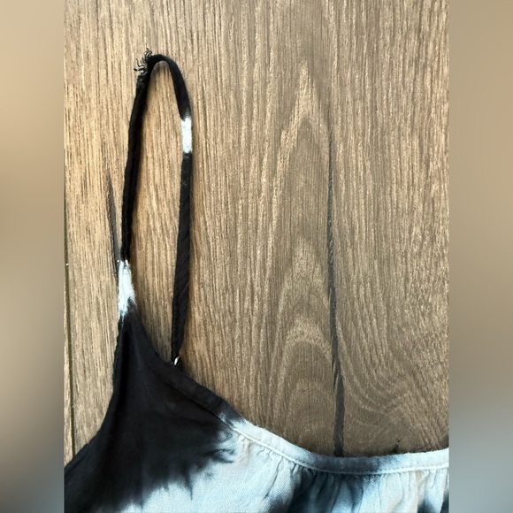Raviya Cover Up Maxi Dress Black Boho Tie Dye Tank Strap Size Large - Picture 5 of 8